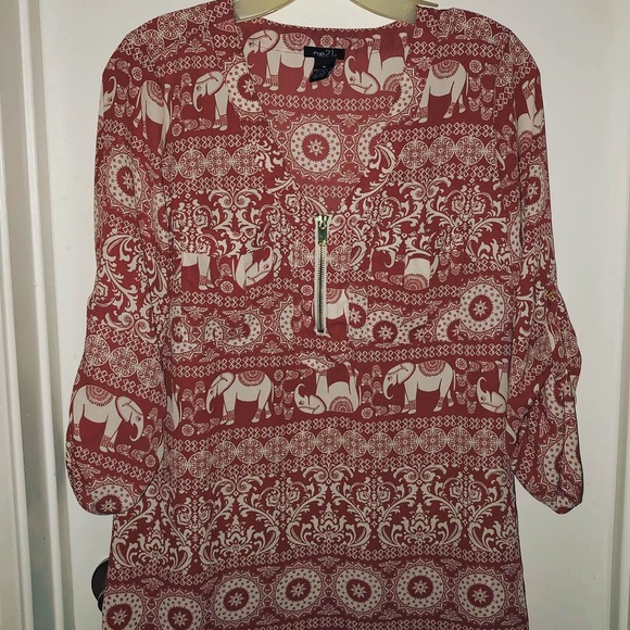 boho rue 21 zip up top - Picture 1 of 2